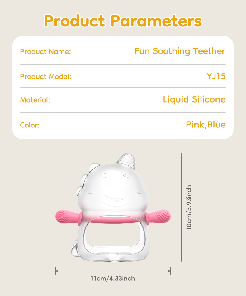Dr.isla Teether Bayi YJ15 Silikon Food Grade BPA Free dengan Wadah Penyimpanan Foto 7