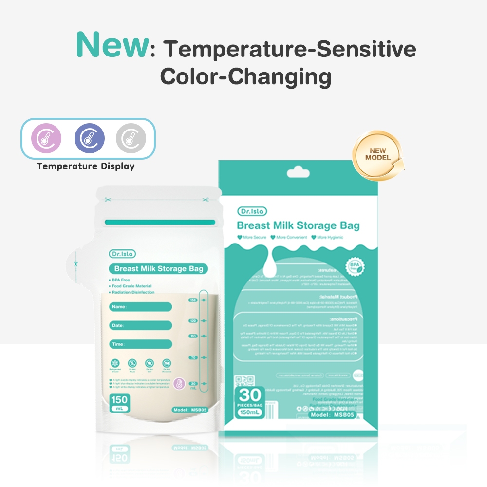 Dr.isla Kantong ASI 150ml Termokromik MSB05 BPA Free Sekali Pakai Pack 30 Pcs Foto 6