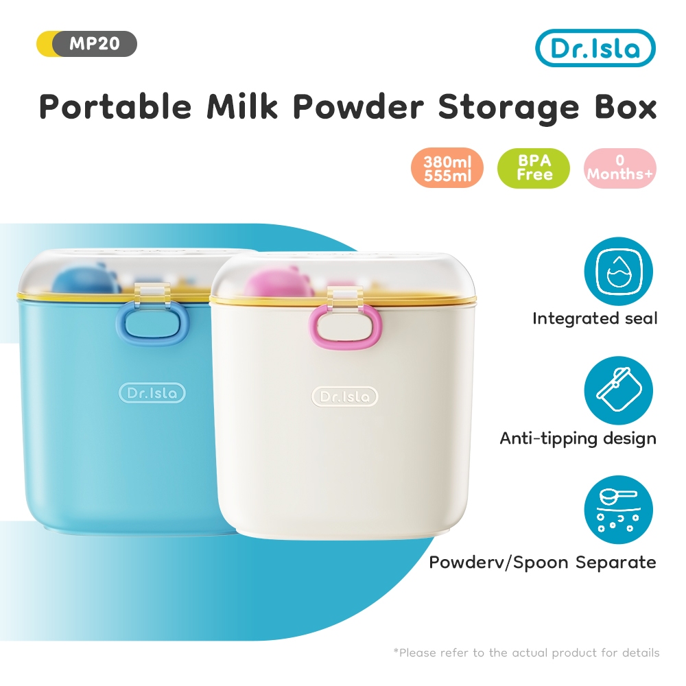 Dr.isla Milk Powder Container MP20 Kotak Susu Bayi Travelling 380ml 555ml BPA Free