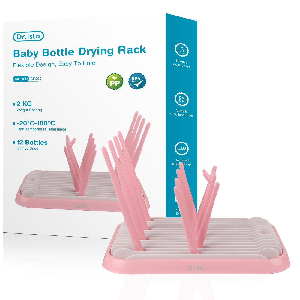 Rak Pengering Botol Susu Bayi Dr.isla CP20 Adjustable Portable Tempat Dot dan Sedotan Foto 6