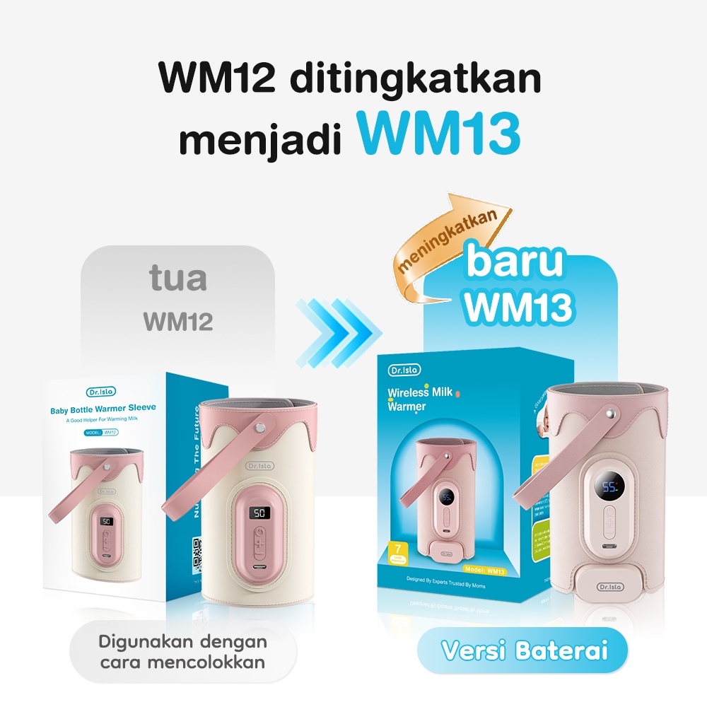 Dr.isla Tas Penghangat Botol Susu Portable WM12 USB LED Display Constant Temperature 40-50° Foto 8
