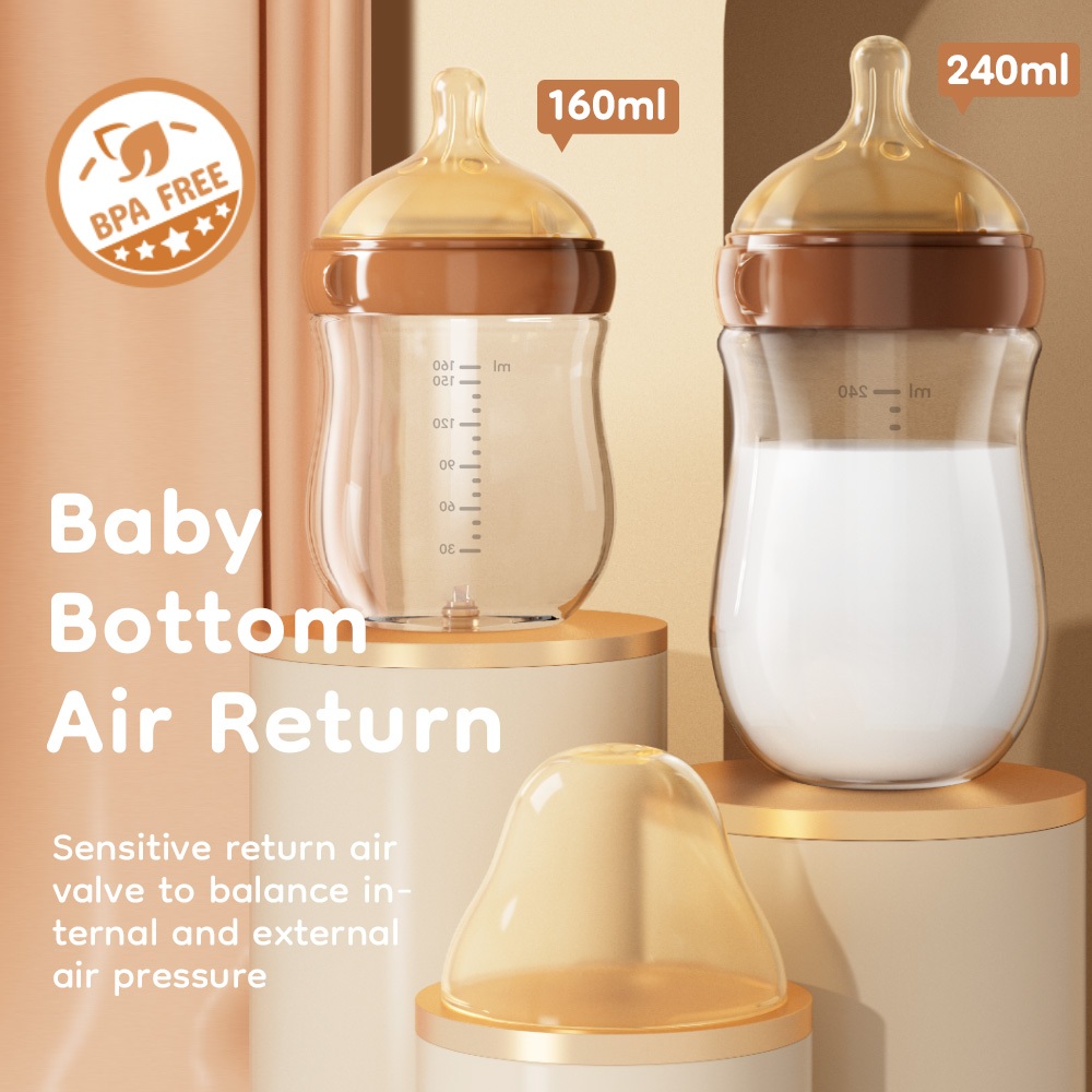 Dr.isla Botol Susu Kaca Anti Kolik Wide Neck 160ml 240ml BPA Free AVGB16 Foto 3