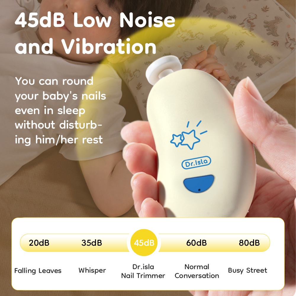 Dr.isla Gunting Kuku Bayi Elektrik NG04 Rechargeable 6 Kepala Pengamplasan Lampu Foto 4