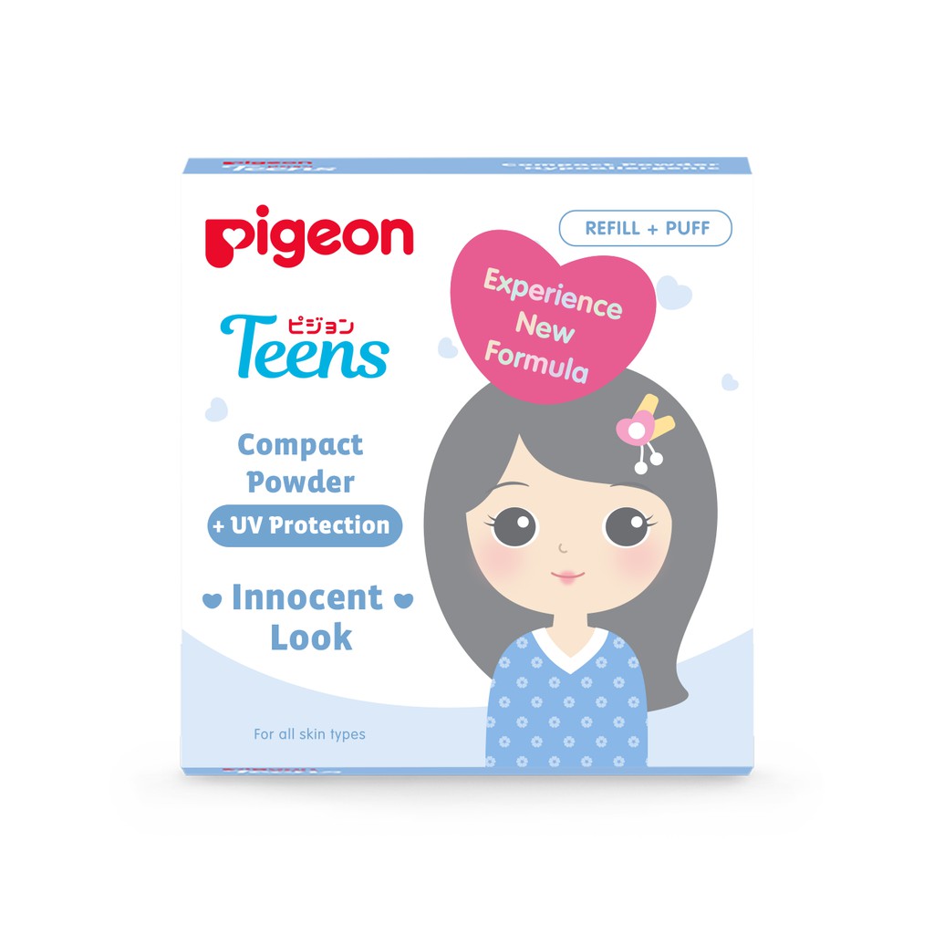 Pigeon Teens Compact Powder Refill UV Protection White 14gr Bedak Padat Remaja