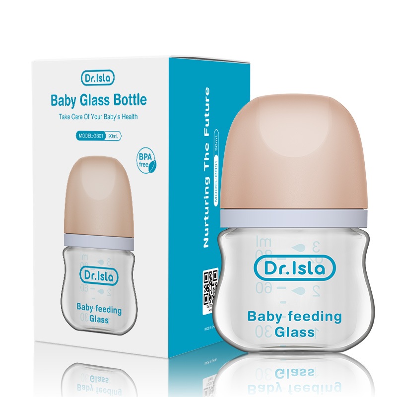 Botol Susu Bayi Kaca Dr.Isla GB01 Polka Dot 90ml & 160ml BPA Free Foto 6
