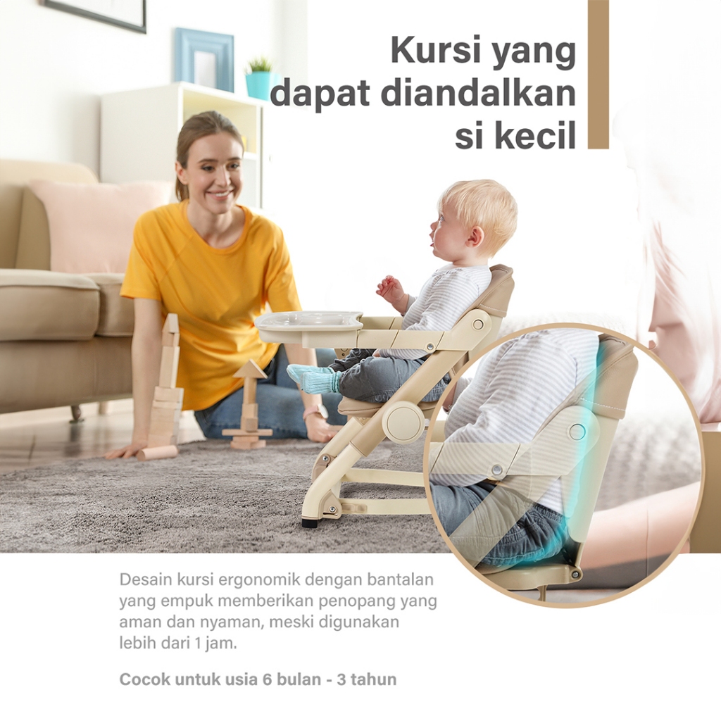 MOOIMOM Feed Me Booster Seat Pad Rose Foto 5