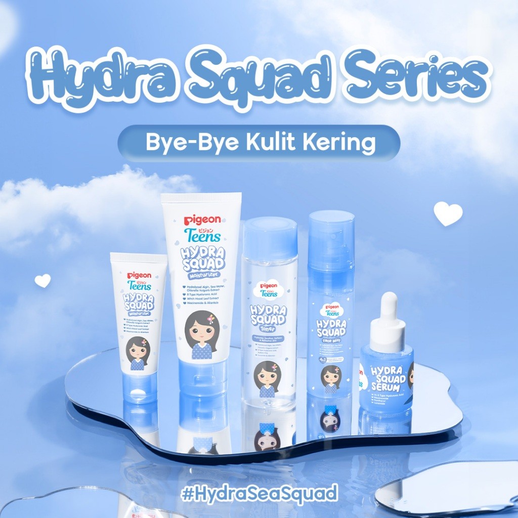 Pigeon Teens Hydra Squad Moisturizer 50ml Pelembab Kulit Remaja Hyaluronic Acid Witch Hazel Foto 6