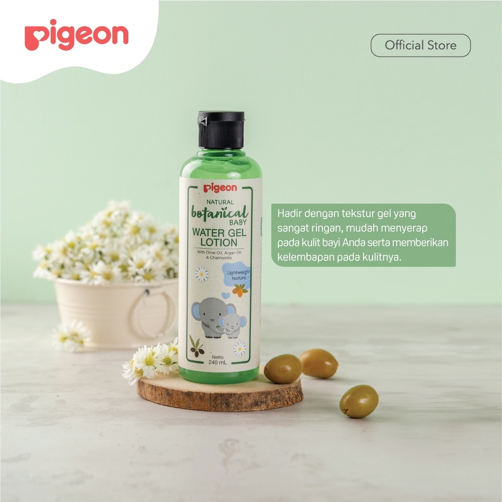 Pigeon Botanical Bundling Pack Baby Massage Oil 100ml Face Cream Water Gel Lotion 240ml Foto 2