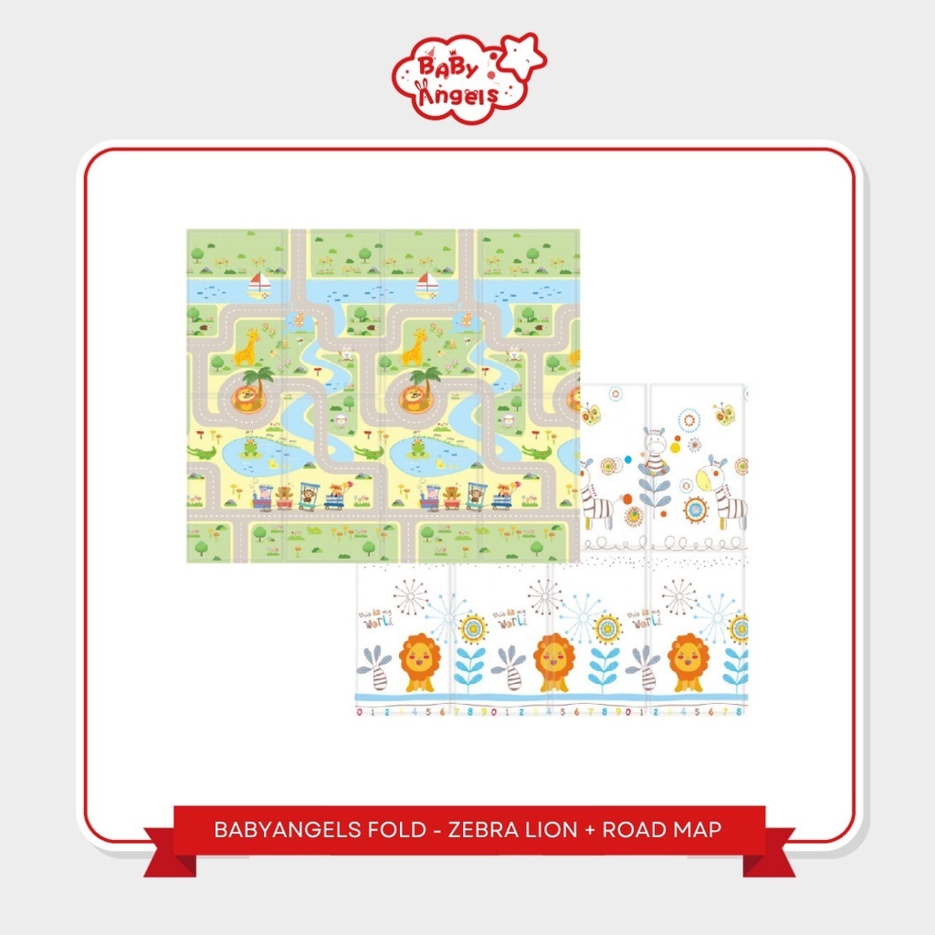 Playmat Bayi Baby Angels XPE Fold Premium 180x160 cm Double Side Tebal 1.0 cm Foto 5
