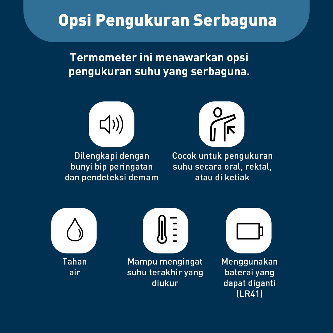 Termometer Digital Omron MC-246 Tahan Air Pengukur Suhu Oral Rektal Ketiak Foto 7