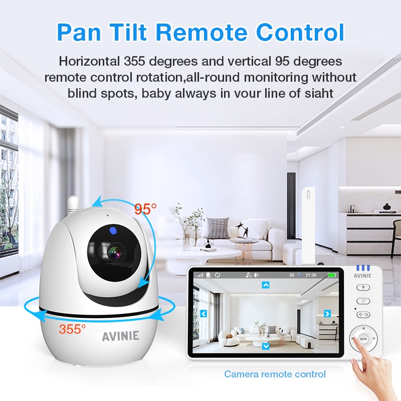 Dr.isla Baby Monitor Camera AVINIE AVM5 360 Derajat Night Vision & Voice Call Foto 7