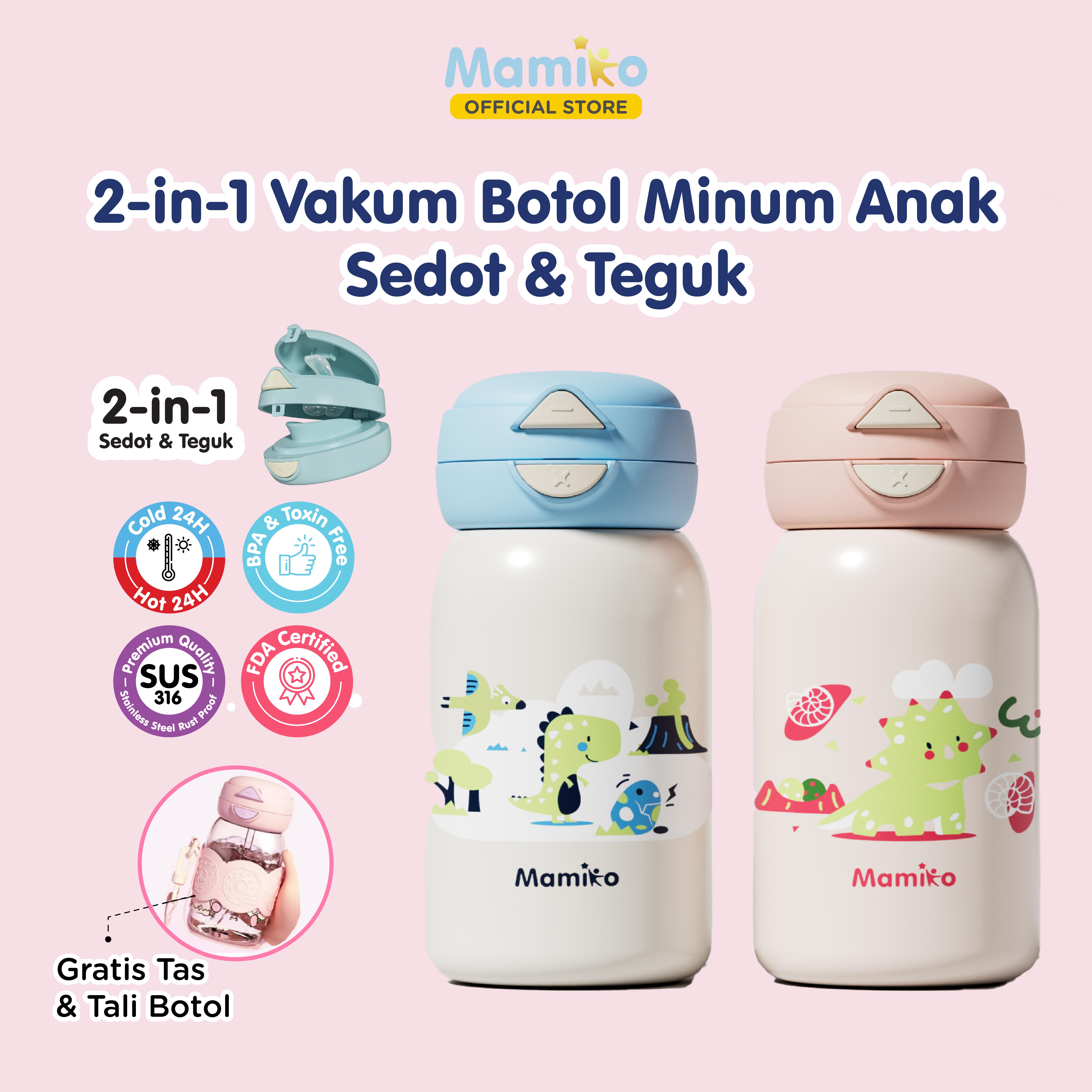 Mamiko Botol Minum Vakum 550ml Stainless Steel 316 Sedotan & Teguk Anti Bocor Foto 7
