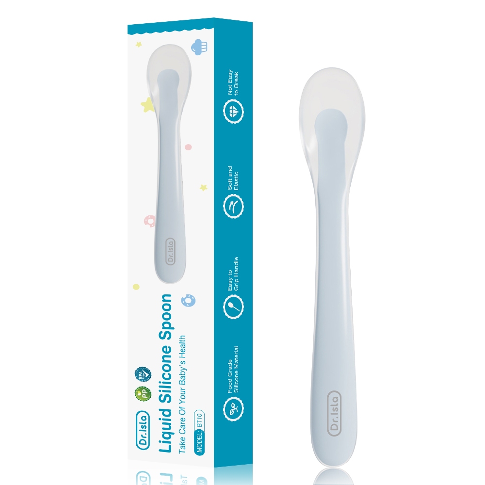 Sendok Bayi Dr.isla BT10 Liquid Silicone BPA Free Desain Ergonomis Foto 6