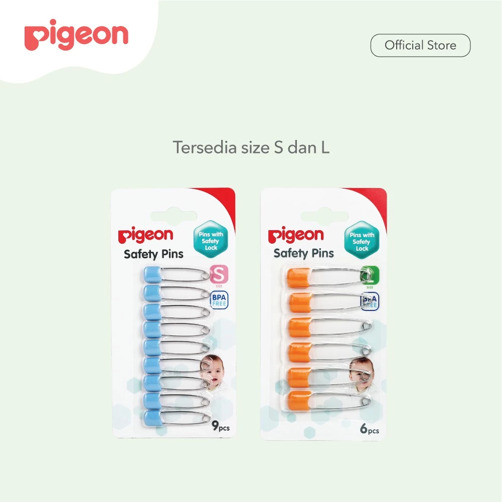 Peniti Bayi Pigeon Safety Pin Bahan Plastik Aman Anti Karat Ukuran S Foto 4