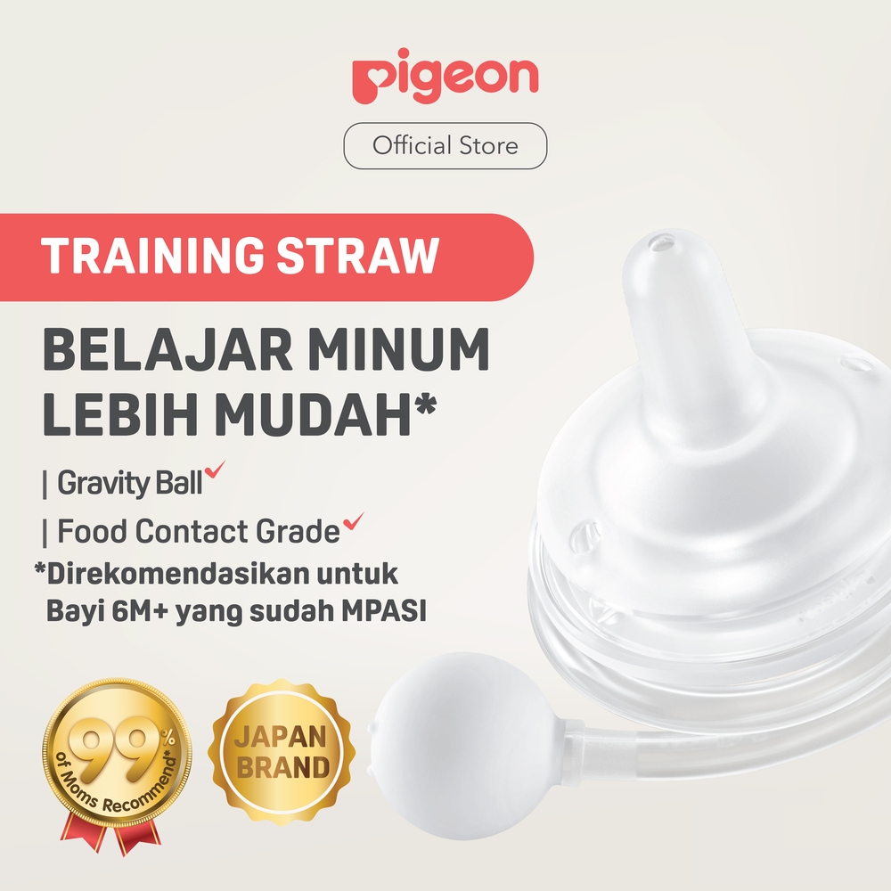 PIGEON SofTouch 2-Step Straw Set Sparepart Training & Drinking Straw Gravity Ball Anti Kolik Foto 5