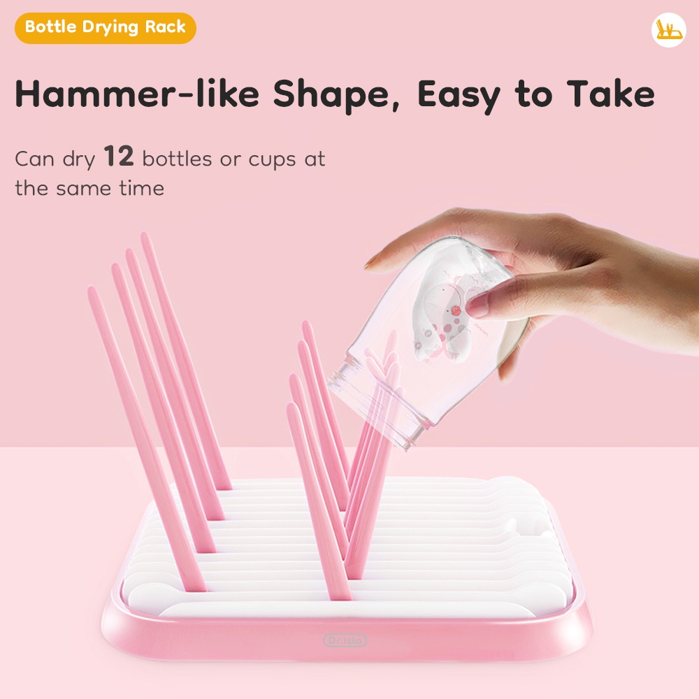 Rak Pengering Botol Susu Bayi Dr.isla CP20 Adjustable Portable Tempat Dot dan Sedotan Foto 4