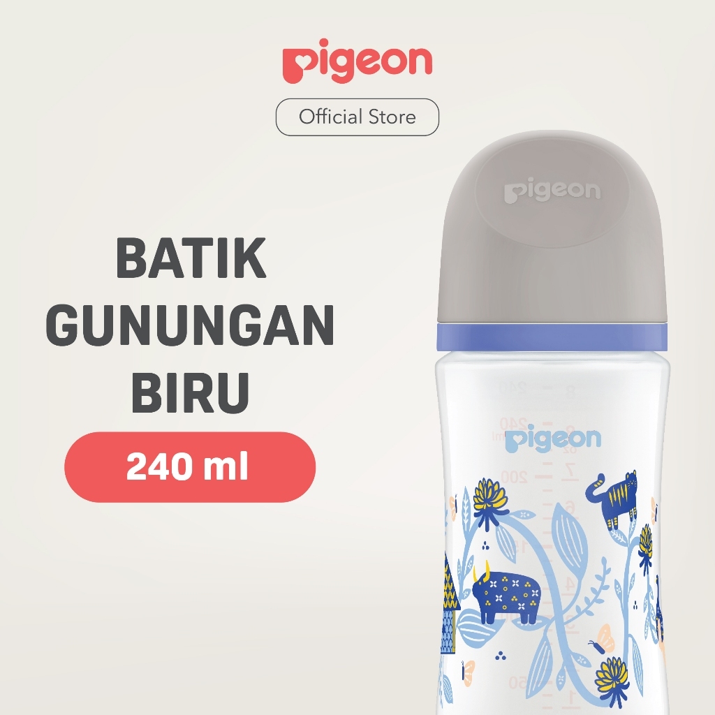 Botol Susu Bayi Pigeon BPP Wide Neck Batik Gunungan 160ml Anti Kolik dengan SofTouch Foto 3