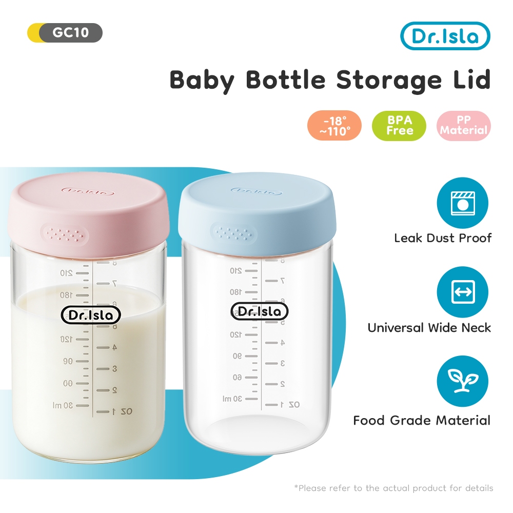 Botol ASI Kaca Dr.isla 90ml 160ml 240ml BPA Free Sertifikasi Kemenkes