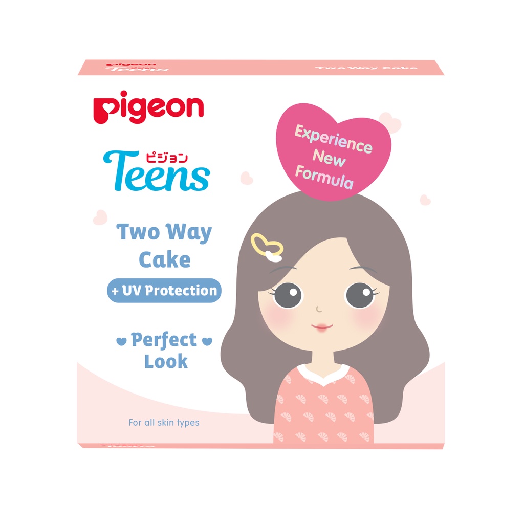 PIGEON TEENS Two Way Cake Compact Powder 14Gr Warna Sand Bedak Foundation Foto 2