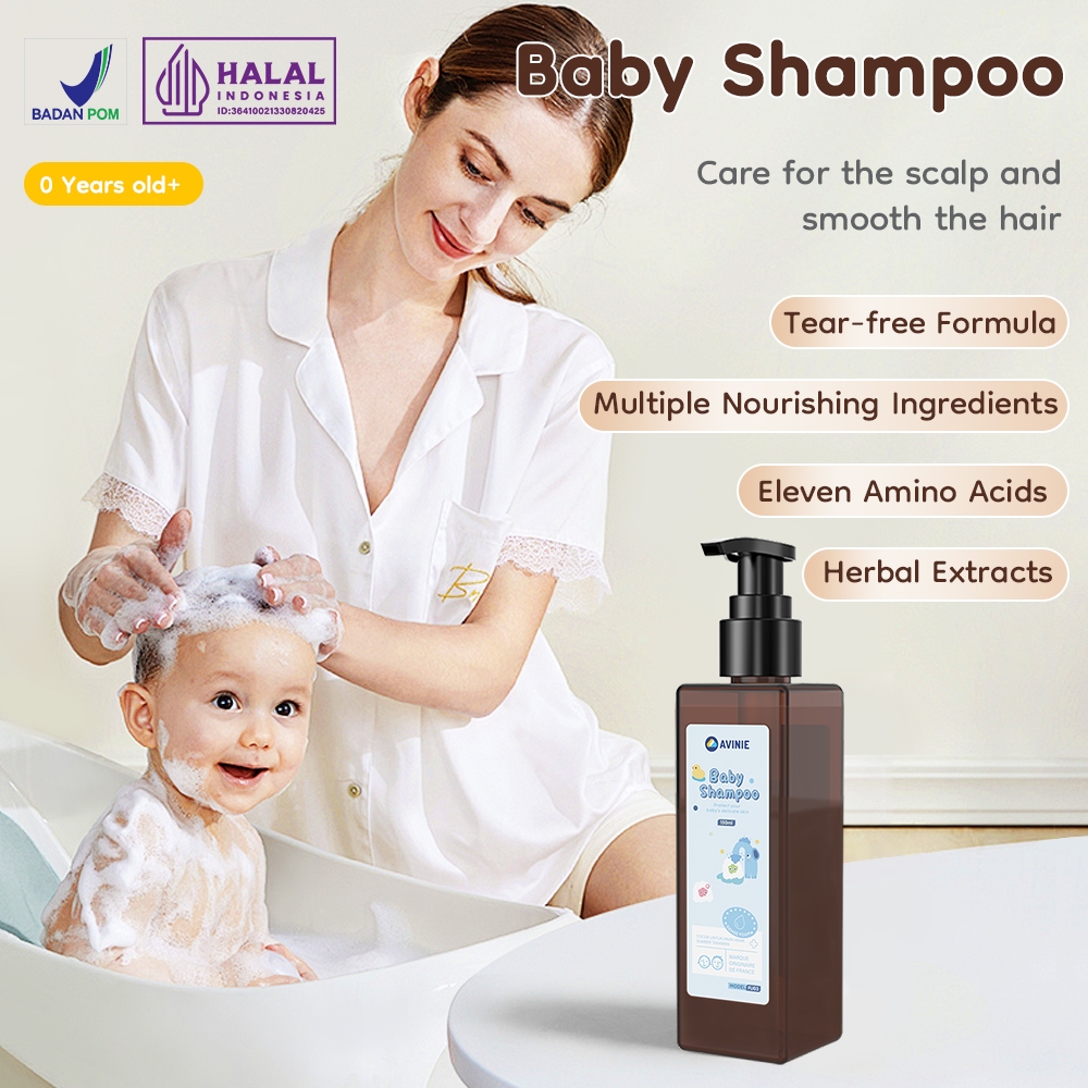 Shampoo Bayi Avinie Calendula Micro-biome Technology 150ML Formula Bebas SLS & Alkohol