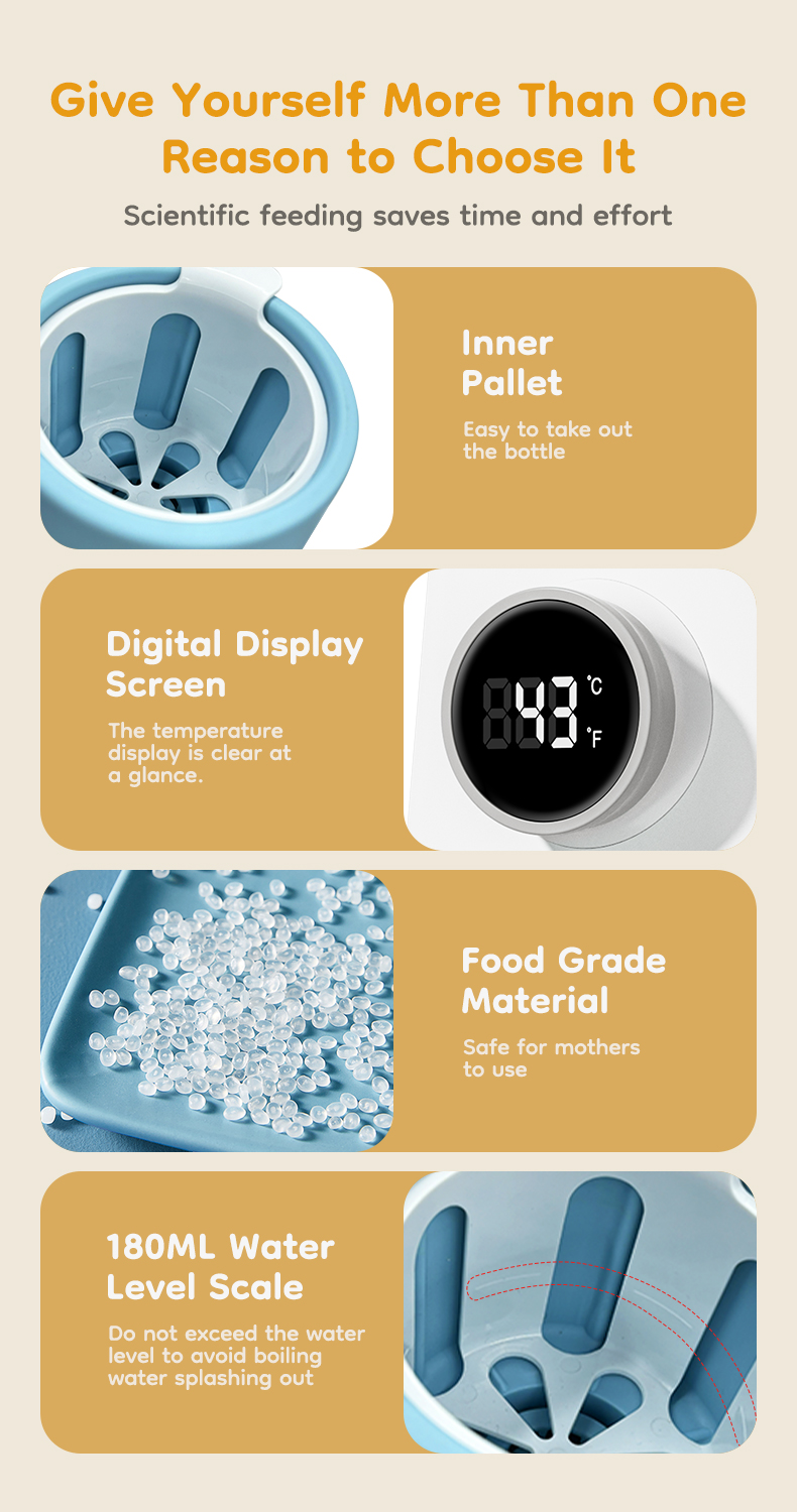 Dr.isla Sterilizer & Penghangat ASI Portable Botol Bayi N22 30-100°C Food Grade BPA Free Foto 8