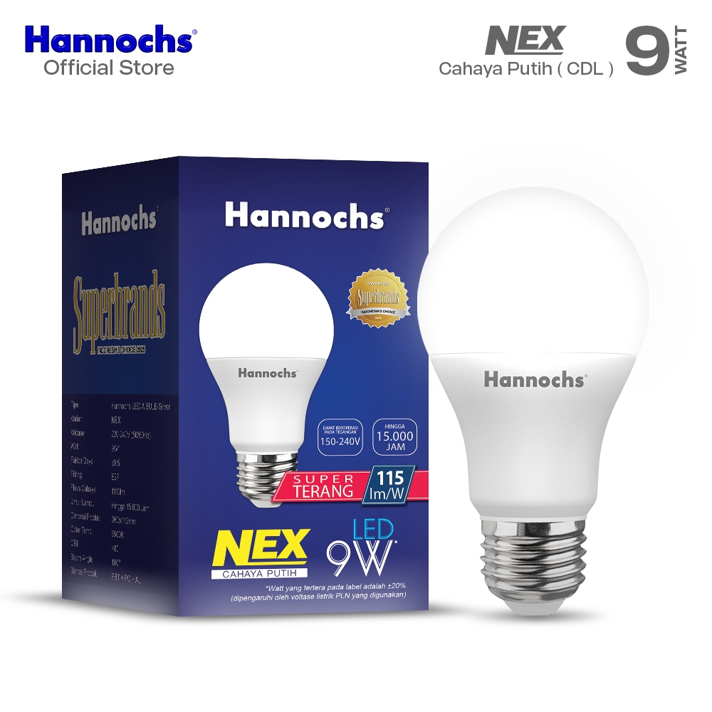 Bohlam LED Hannochs NEX 9W Daylight Foto 4
