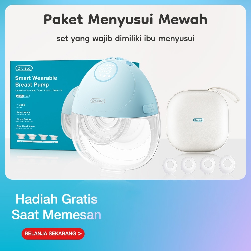 Pompa ASI Elektrik Dr.isla EB60 Handsfree Single 3 Mode 12 Kecepatan 60Kpa Foto 5