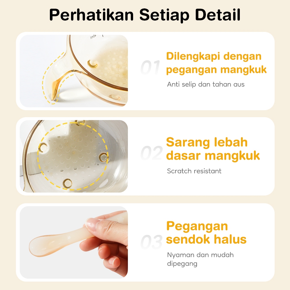 Dr.Isla Set Alat Makan Bayi PPSU BPA Free Mangkok dan Sendok BT15 Foto 3