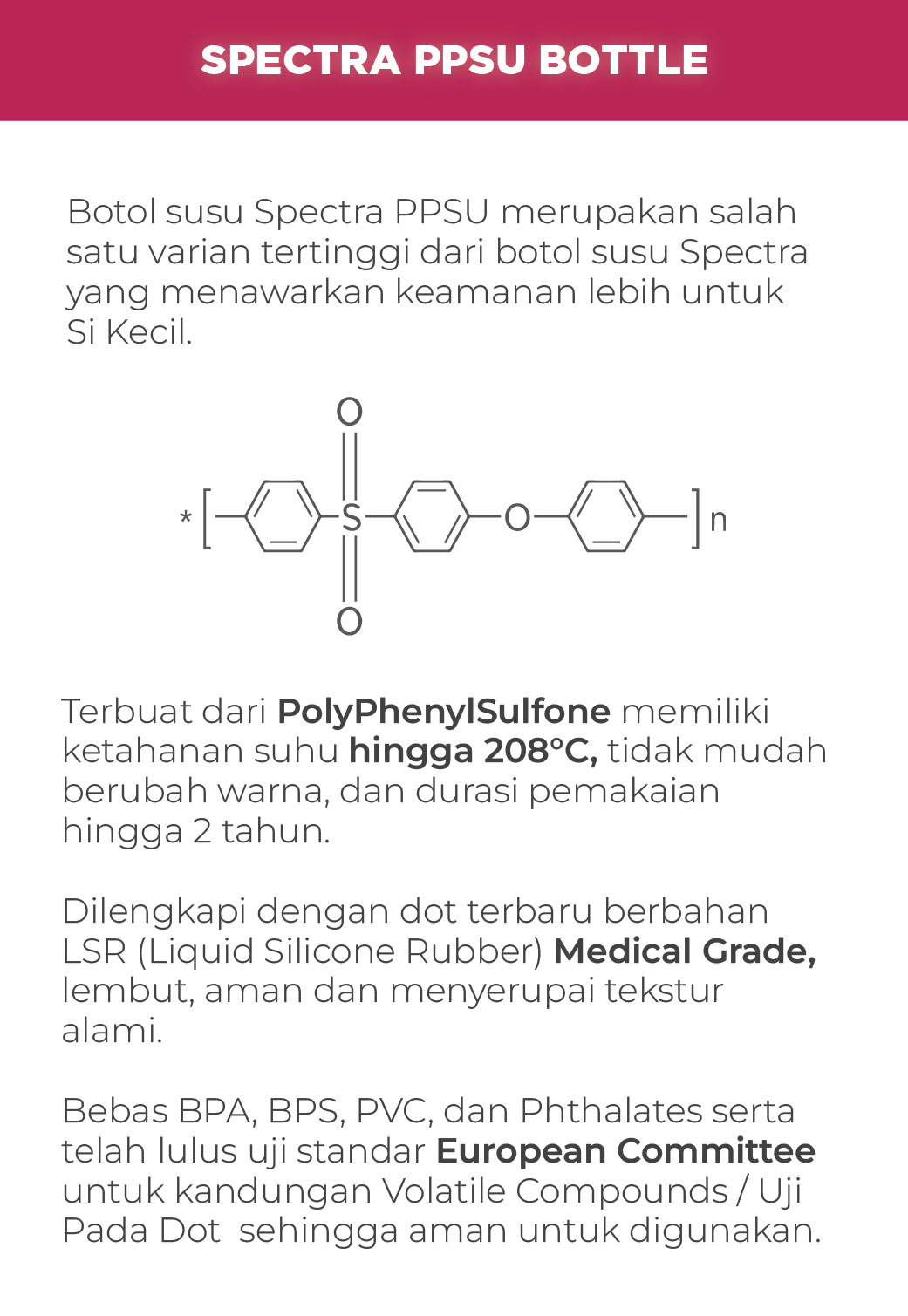 Botol Susu Bayi Spectra PPSU 160 ml Polyphenylsulfone Anti Panas & Tahan Lama Foto 6