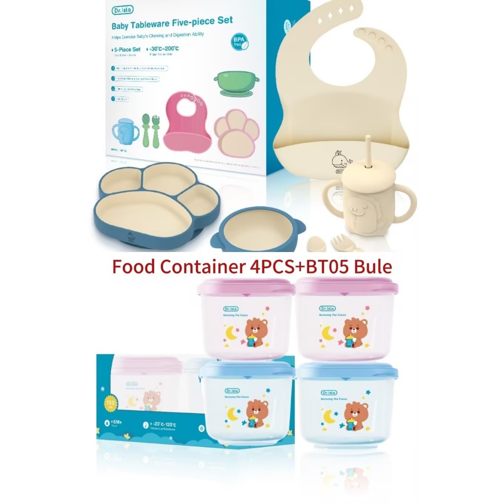 Dr.isla Food Container MPASI 4PCS Set BPA Free Wadah Makanan Bayi SF02 Tahan Panas Foto 6