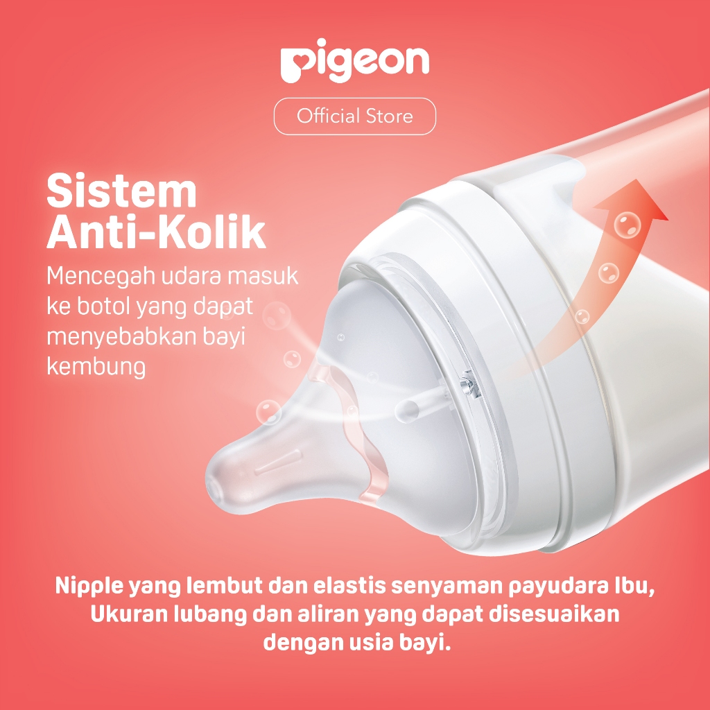 Botol Susu Pigeon Wide Neck Biomass PP 160ml Twin Pack SofTouch Nipple SS Foto 5