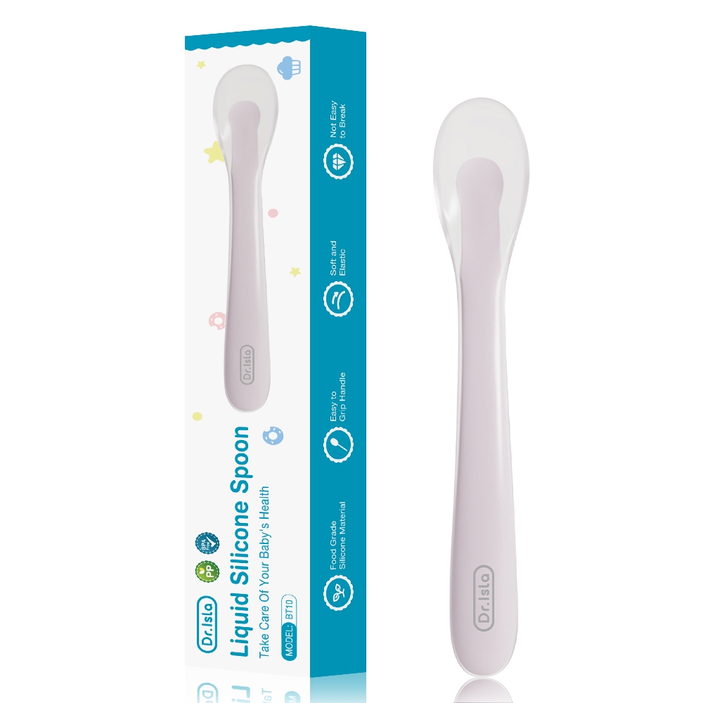 Sendok Bayi Dr.isla BT10 Liquid Silicone BPA Free Desain Ergonomis Foto 7