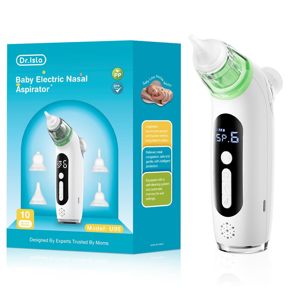 Dr.isla Penyedot Ingus Bayi Elektrik U95 2-in-1 Nebulizer 6 Level Hisap Portable Foto 6