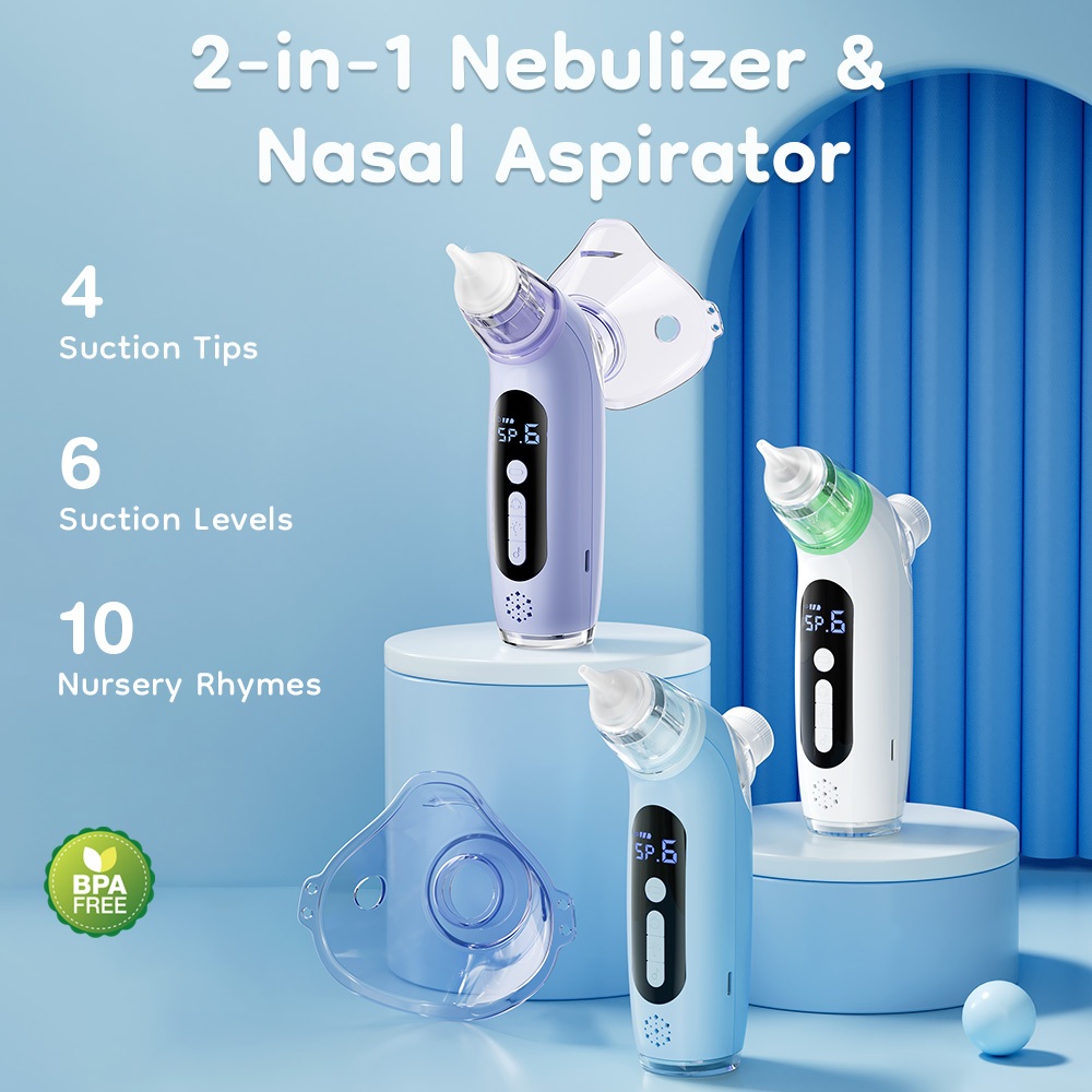 Dr.isla Penyedot Ingus Bayi Elektrik U95 2-in-1 Nebulizer 6 Level Hisap Portable Foto 2