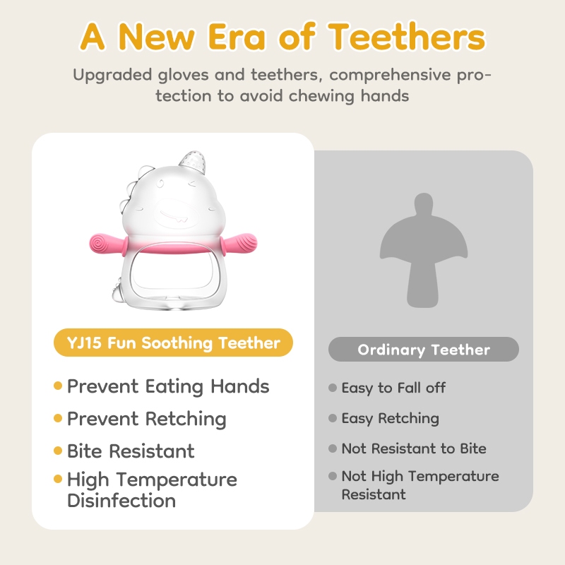 Dr.isla Teether Bayi YJ15 Silikon Food Grade BPA Free dengan Wadah Penyimpanan Foto 2