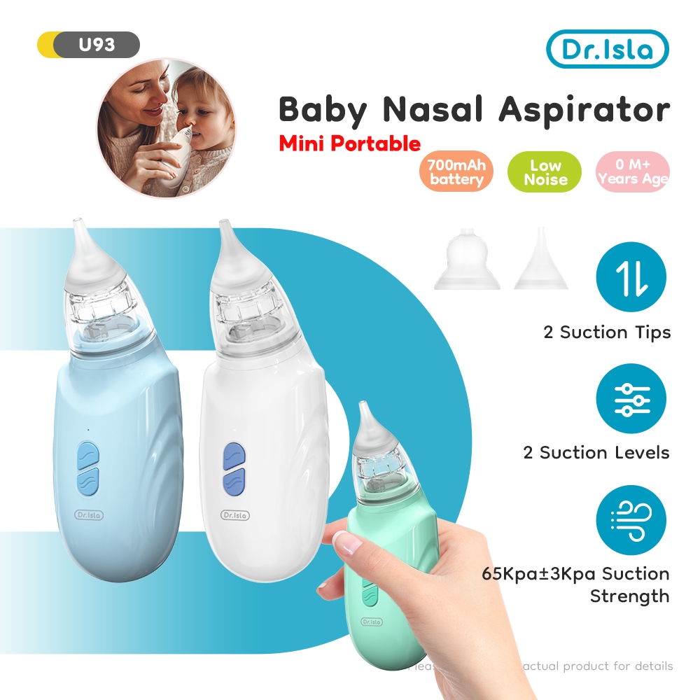 Dr.isla Nasal Aspirator Elektrik Penyedot Ingus Bayi Newborn Portable Isi Ulang U93