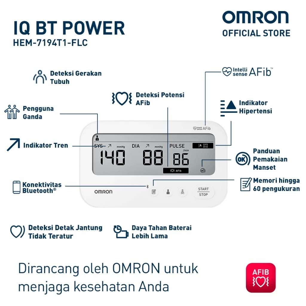 Tensimeter Digital OMRON HEM-7156T-A Manset IntelliWrap Bluetooth Connect Foto 5