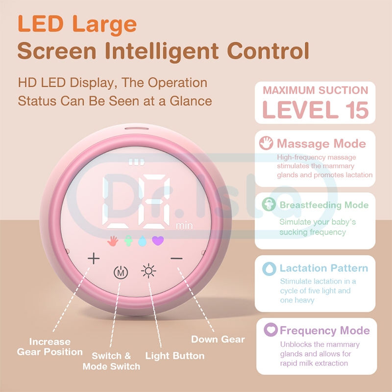 Pompa ASI Elektrik Dr.isla EB23 Portable Single Baterai 1500mAh Lampu Malam Foto 5