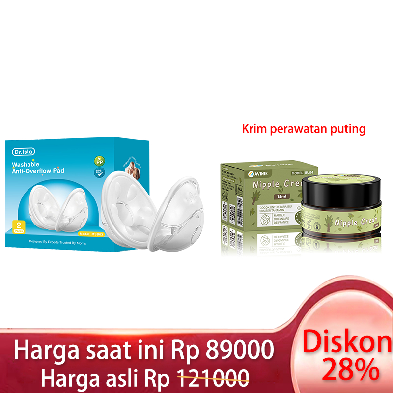 Dr.isla Breast Pad Silikon Penampung ASI Rembes 2Pcs MSB03 BPA Free Foto 7