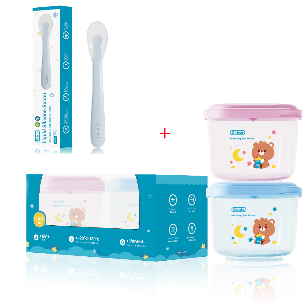 Dr.isla Food Container MPASI 4PCS Set BPA Free Wadah Makanan Bayi SF02 Tahan Panas Foto 8