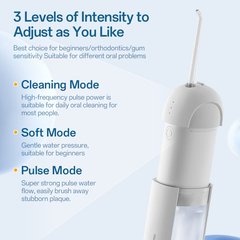 Dr.isla Airuidu CF560 Water Floss Elektrik Portable 150ML 3 Mode 4 Nozel Foto 5