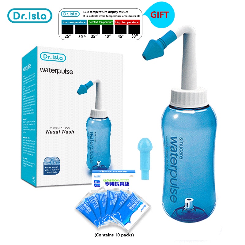 Dr.isla Pencuci Hidung Dewasa & Anak Portable 300ml YT300 dengan 10 Sachet Garam Foto 6