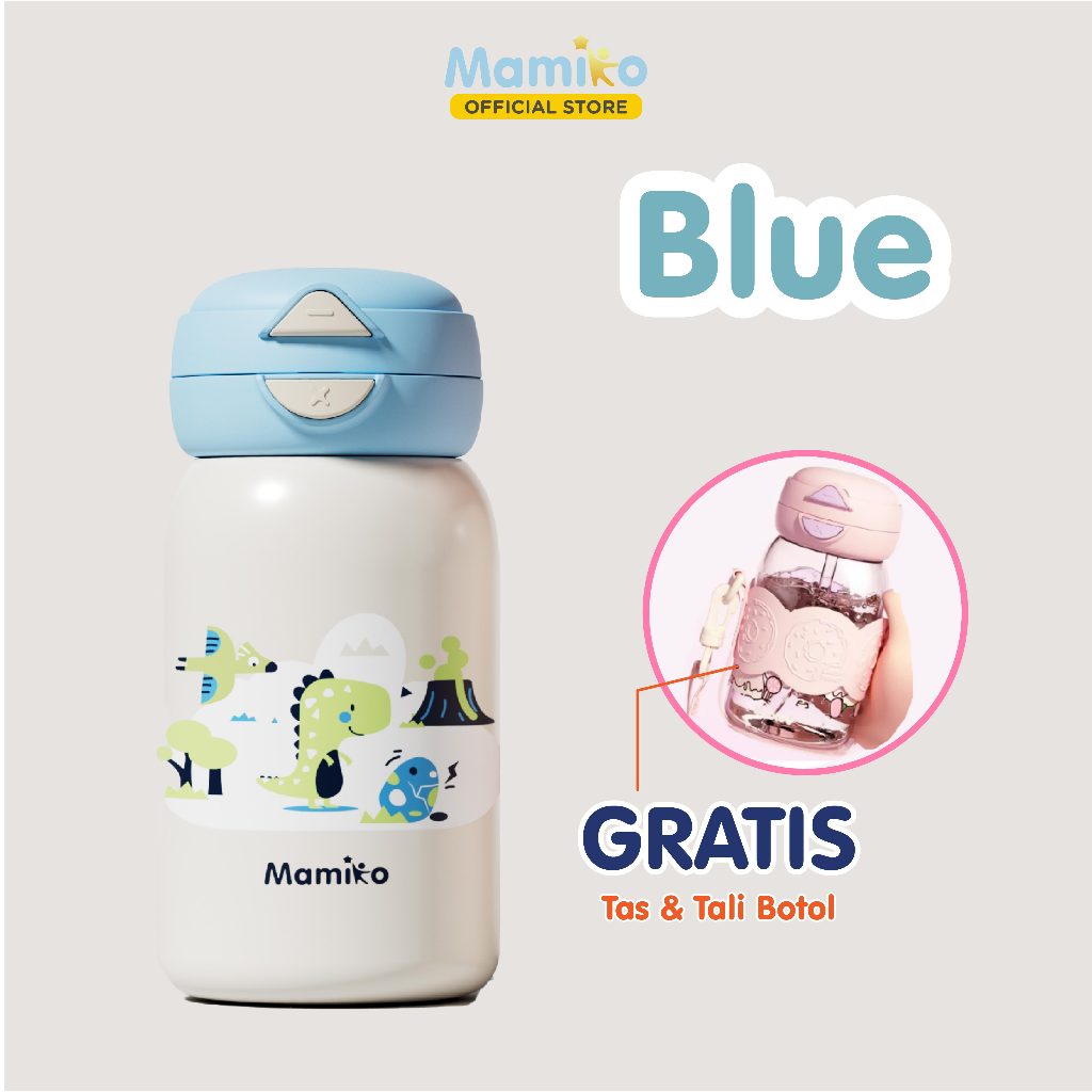 Botol Susu Stainless Steel Mamiko 260ml Triple Transition Cup Food Grade 316 Foto 8