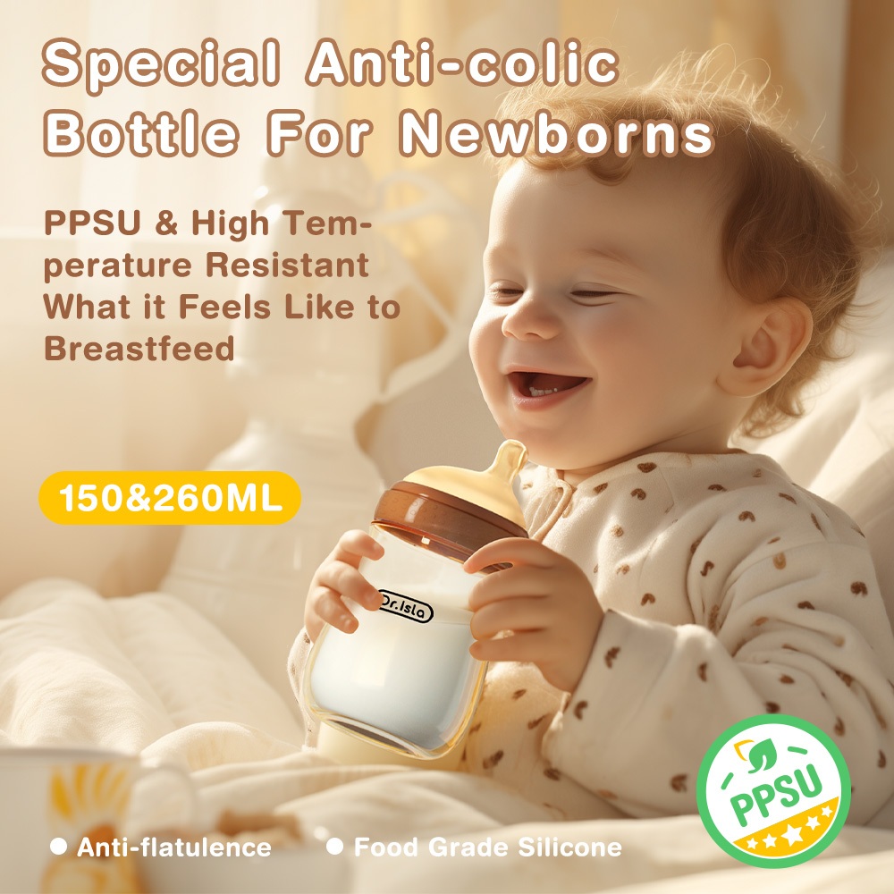 Botol Susu Anti Kolik Dr.isla Dot Bayi PPSU Wide Neck BPA Free 150ml 260ml Foto 4