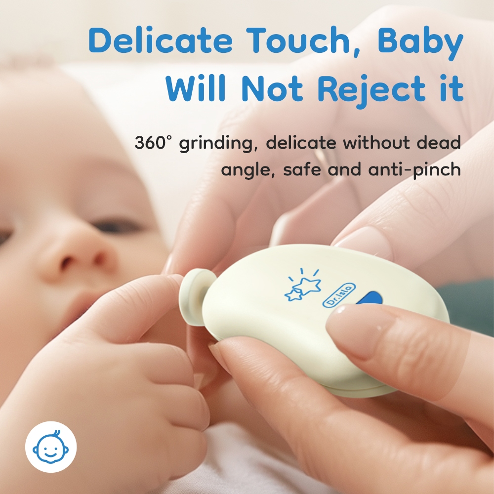 Dr.isla Gunting Kuku Bayi Elektrik NG04 Rechargeable 6 Kepala Pengamplasan Lampu Foto 3