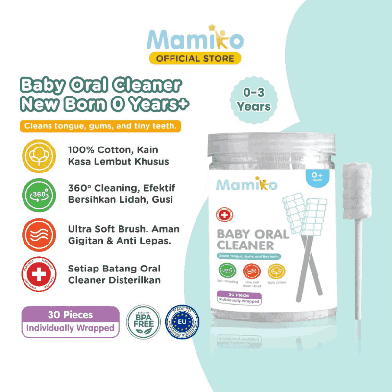 Kub Mamiko Sikat Gigi Jari Silikon Bayi 2pcs Set BPA Free untuk Usia 0-12 Foto 7