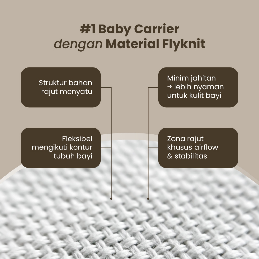 MOOIMOM AiryKnit Baby Carrier Stellar White Foto 3