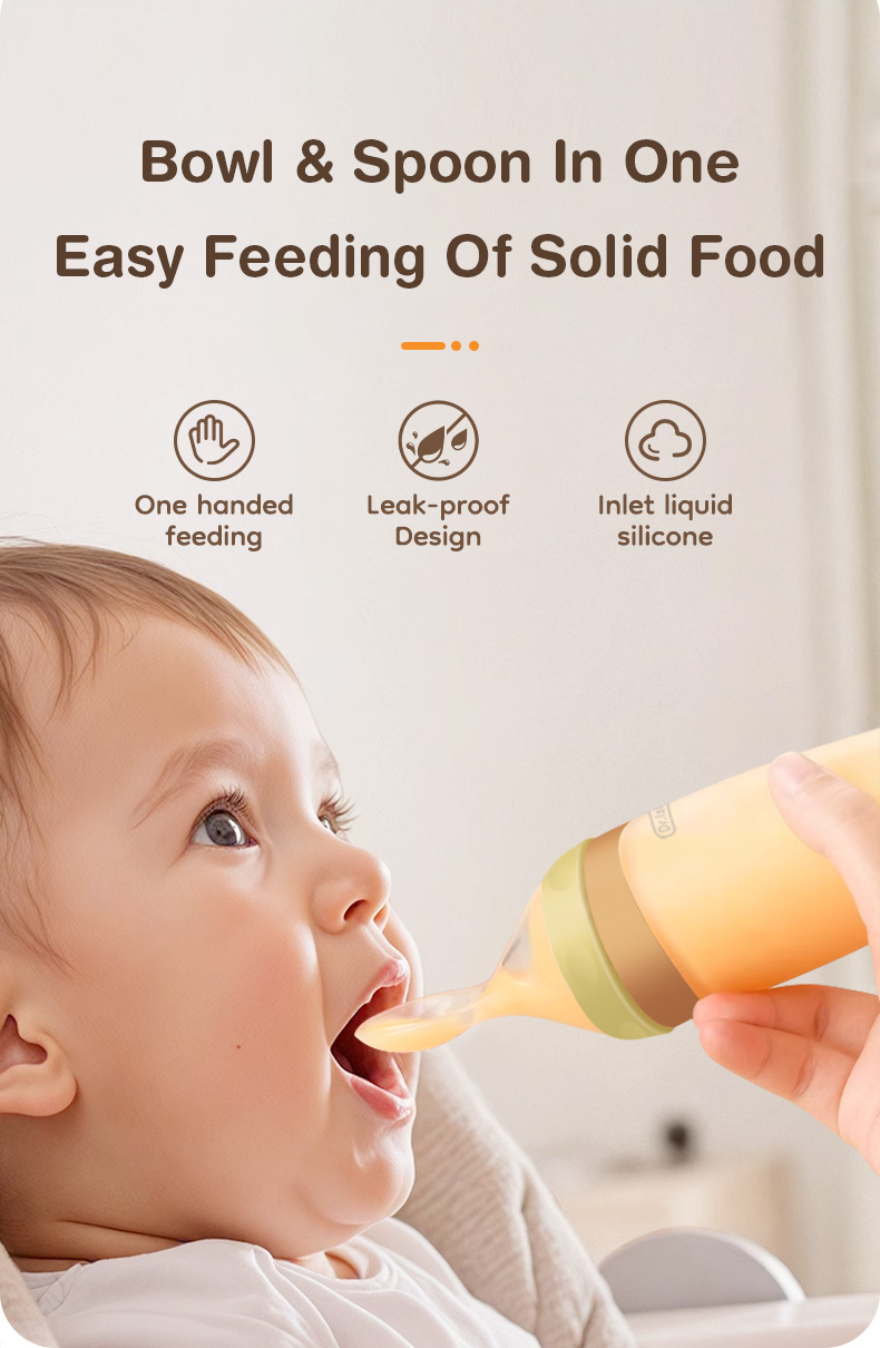 Dr.isla Baby Feeder Spoon Silicone Sendok Makan Bayi 2 in 1 Portable MPASI Model Foto 8