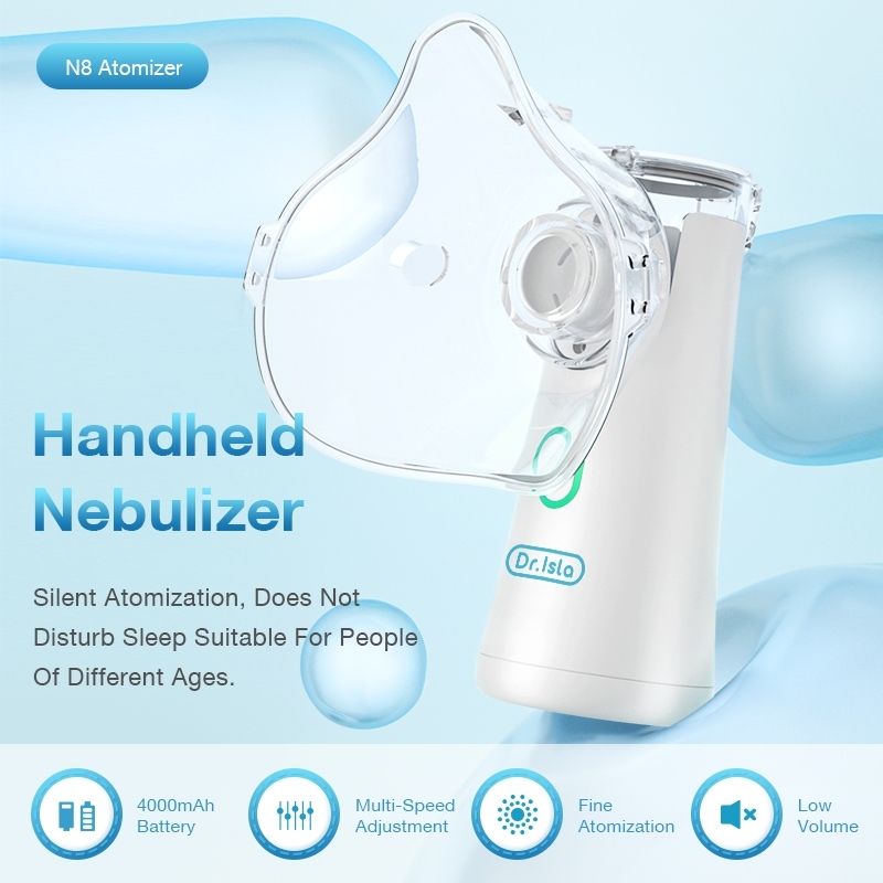 Nebulizer Mesh Portable Dr.isla N8 USB Rechargeable untuk Anak & Dewasa Foto 2