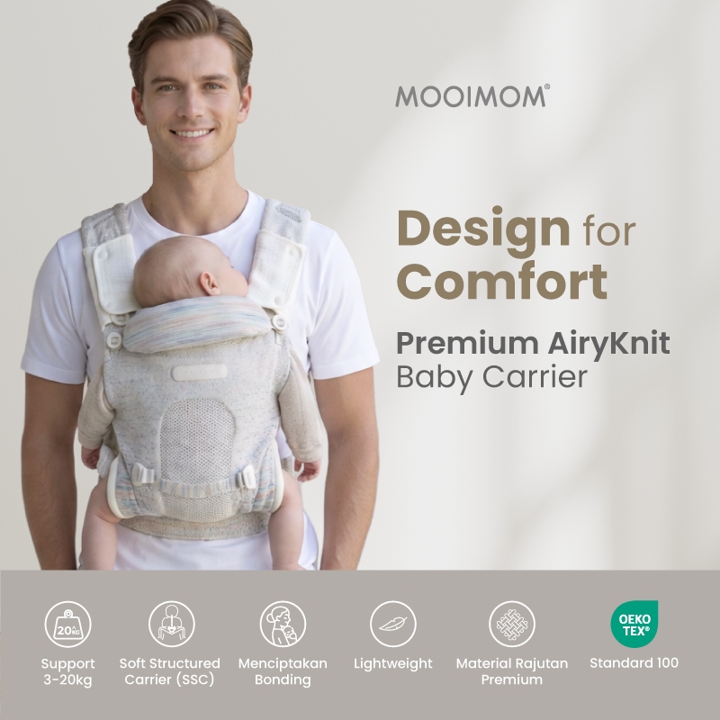 MOOIMOM AiryKnit Baby Carrier M-Shape Foto 3